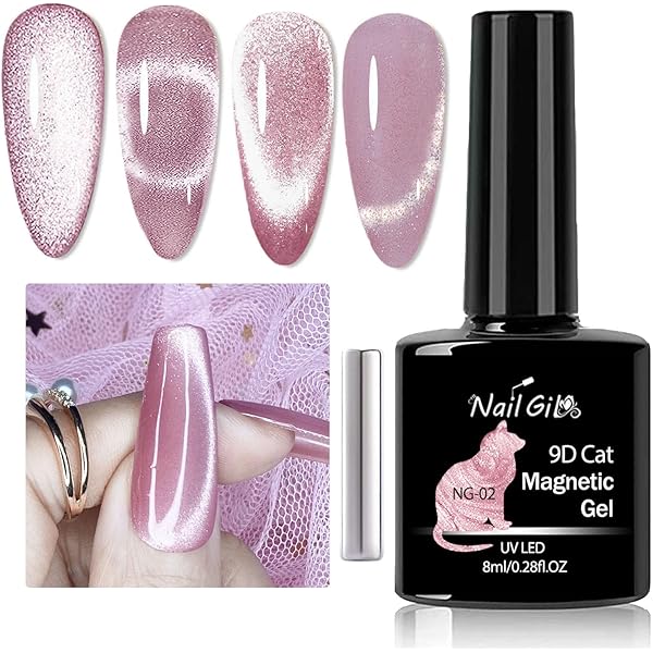 NAILGIL Cat Eye Gel Nail Polish with Magnet, Jelly Purple
