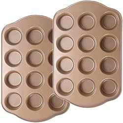 JOHO BAKING Nonstick Muffin Pan 12, Large Cupcake