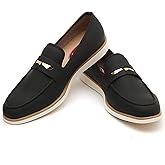 XQWFH Men's Casual Loafers & Slip On Shoes Daily Commuting Comfortable Canvas Shoes Lightweight Non-Slip Walking Penny Shoes for Men