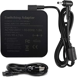19V 4.74A 90W Adapter Charger for ASUS Q524 Q524U Q534 Q534U Q524UQ Q534UX Q524UQ-BBI7T1 Q524UQ-BBI7T15 TP500 TP500L TP500LA TP550LA; X555LA X55A X55C