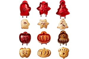6PCS Mini Hand Pie Molds, Christmas Dough Presser Pocket Pie Molds Fits All Kinds of Festivals and Parties