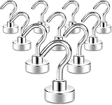 Neosmuk Magnetic Hooks 22lb Heavy Duty Pack of 10 White