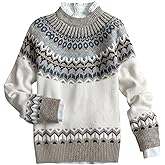 RoseSeek Women's Striped Graphic Fall Sweater Raglan Sleeve Knitwear Crewneck Jumper Tops