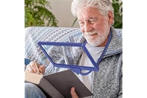 NZQXJXZ Large 5X Hands Free Magnifying Glass for Reading Flexible Gooseneck Magnifying Glass Full Book Page Magnifier for Neck Wear Seniors Repair Sewing Cross Stitch(Purple)