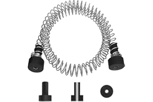 Trsmima Heavy Duty Stainless Steel Zipline Spring Brake Extra Long 6.5 FT, Zipline Stopper, Kids Backyard Zip Line Spring Bra