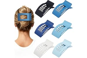 Artchita French Flat Hair Clips for Women 6pcs Hair Claw Clips for Thick or Thin Hair Matte Claw Clips for Girls Barrettes No