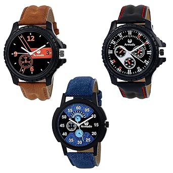 Analogue Black::Blue Dial for Men Watch