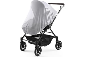 JIANGCHA Mosquito Net for Stroller - Baby Mosquito Net for Bed - Durable Crib Nets for Pushchairs, Bassinets, Cots, Pack N Plays and Portable Mini Cots with 1 Storage Bag (White)