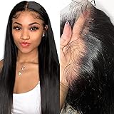 Transparent 13x6 Deep Part Lace Front Wigs Straight Human Hair for Black Women Brazilian 150% Density Glueless Free Part Stra