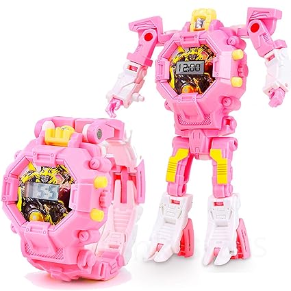 Transform Rescue Robots Toys For 3 4 5 6 7 Year Old Girls Kids Multi Function Digital Deformation Wristwatch Assemble Toy