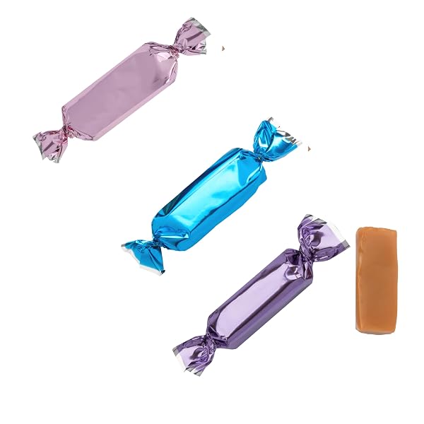 CANDY ENVY – INDIVIDUALLY WRAPPED CARAMELS – MERMAID COLOR WRAPPERS – 2 POUND BULK MERMAID PARTY DECORATION