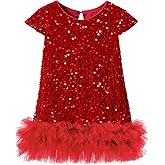 Tutu.kk Toddler Girls Sequin Dress A-Line Sparkly Sleeveless Wedding Gown Party Dresses for Girls