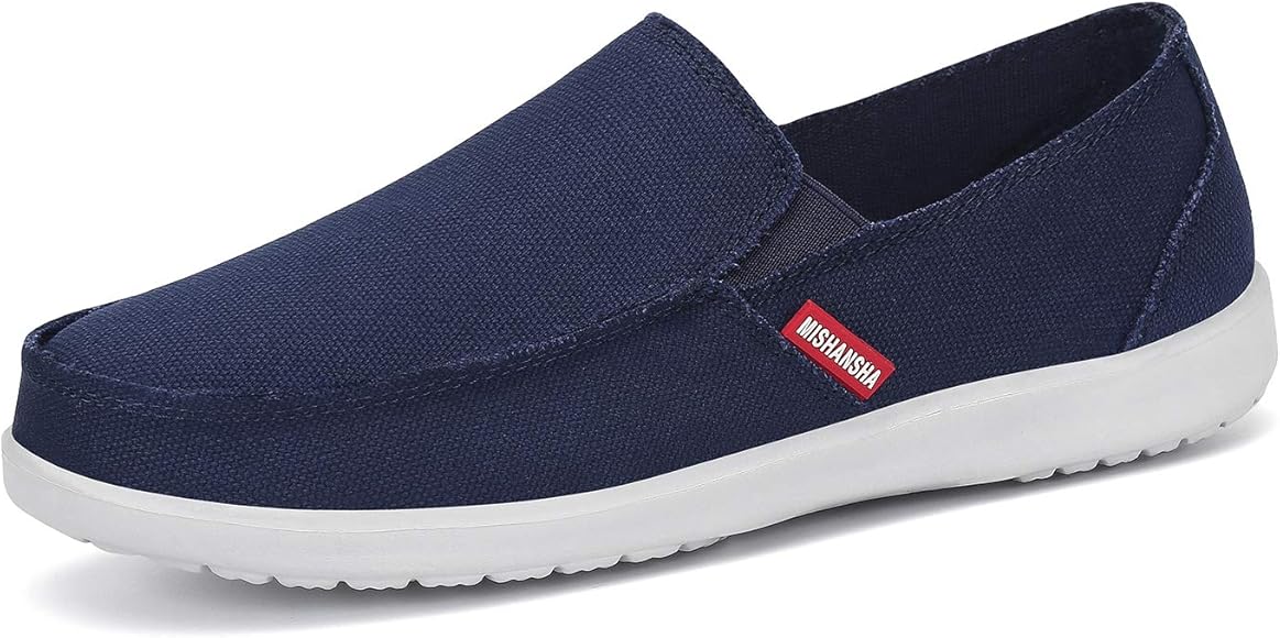 mens navy blue slip on shoes