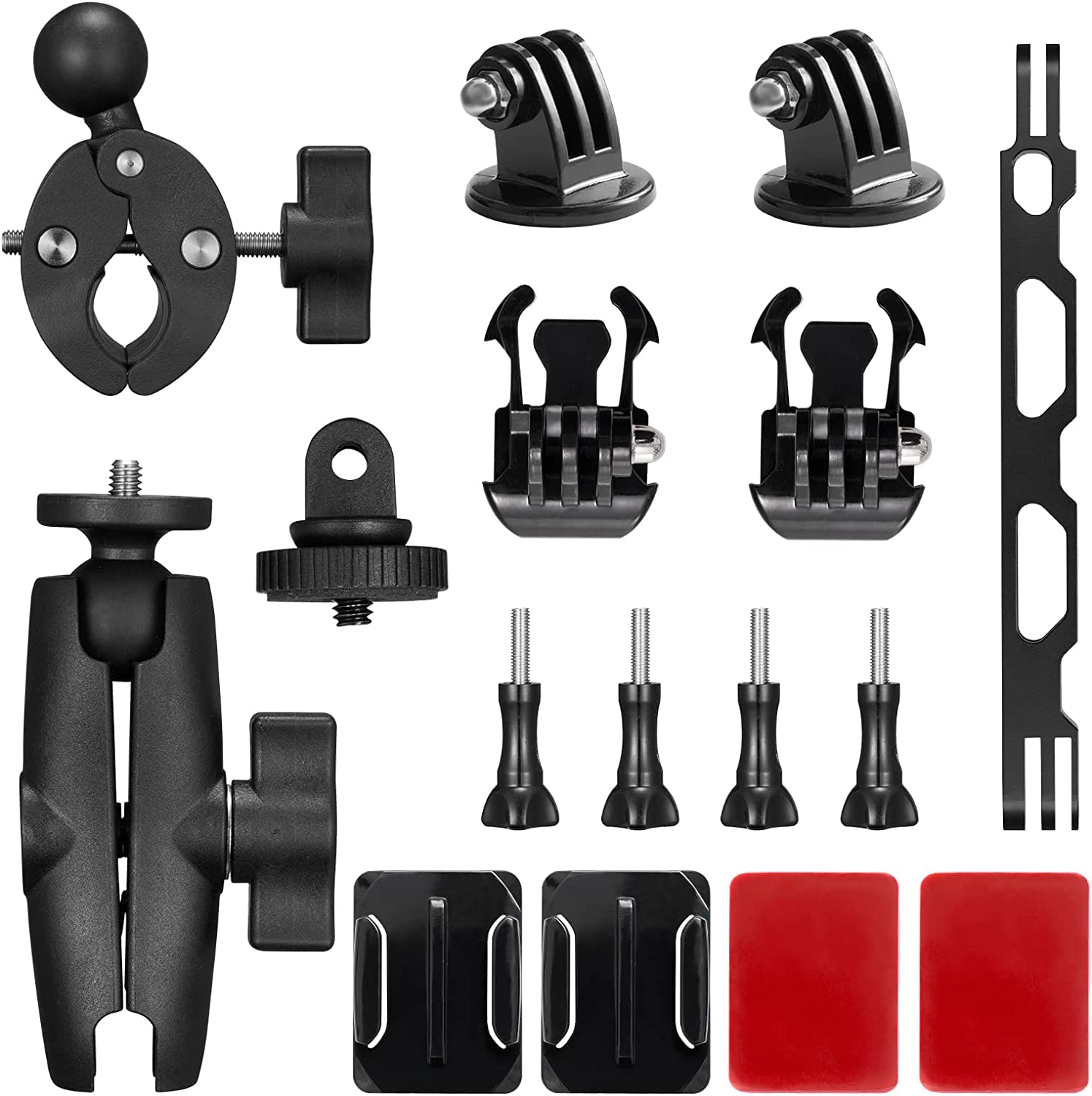 AKASO Action Camera Motorcycle Kit Compatible EK7000/ EK7000 Pro/Brave 4/ Brave 4 Pro/Brave 7 LE/Brave 7/ Brave 8/ V50X/ V50 Pro/ V50 Elite, and Most Other Brands Action Cameras