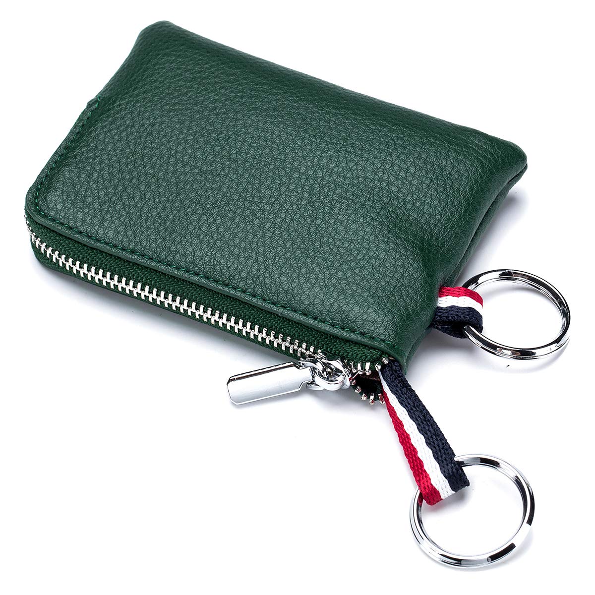 Imeetuleather Coin Purse Wallet Mini Dual Keyrings Change Pouch