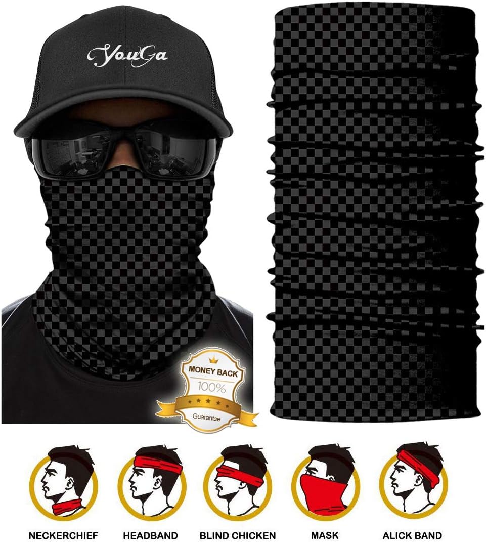 Tube Scarf - 3D Bandana Unisex Seamless Tube Headbands Headwrap, UV Resistance Outdoors Mutifunctional Headwear Balaclava