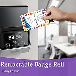 Onevenvi ID Badge Holder with Lanyard, Colorful