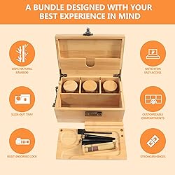 Bamboo Box with Combination Lock, Decorative Box