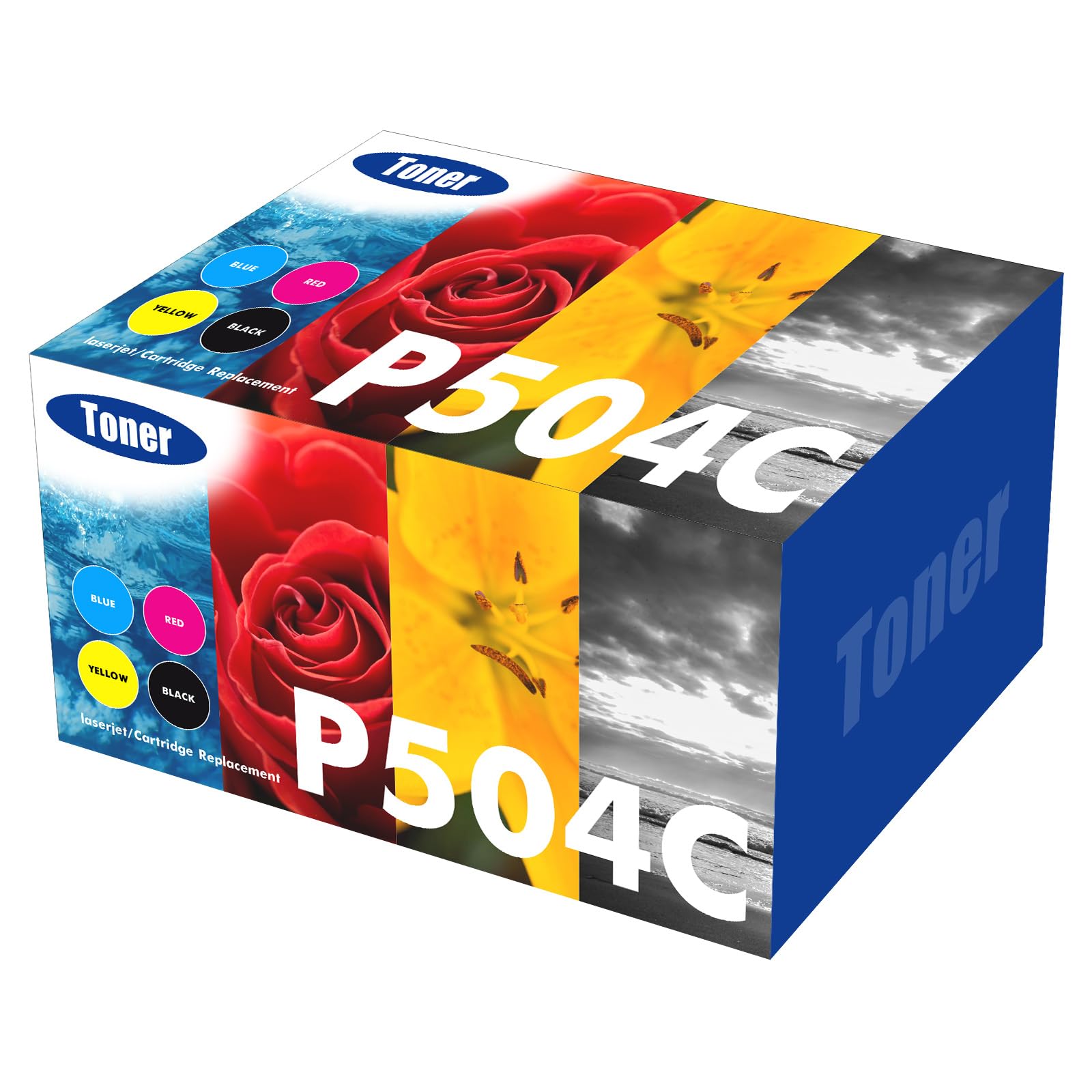 Amstech CLT-P504C Compatible Toner Cartridge Replacement for Samsung P504C CLT-504S for Xpress C1860FW C1810W SL-C1860FW SL-C1810W CLX-4195FN CLX-4195FW (Black,Cyan,Yellow,Magenta, 4-Pack)