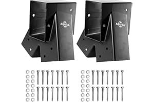 ABUSA Heavy Duty 2 A-Frame Swing Set Brackets for Outdoor Indoor Playground Equipment Mounting Parts Hardware Included (Black)