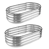 JERIA Raised Garden Bed,Galvanized Raised 2 Pcs