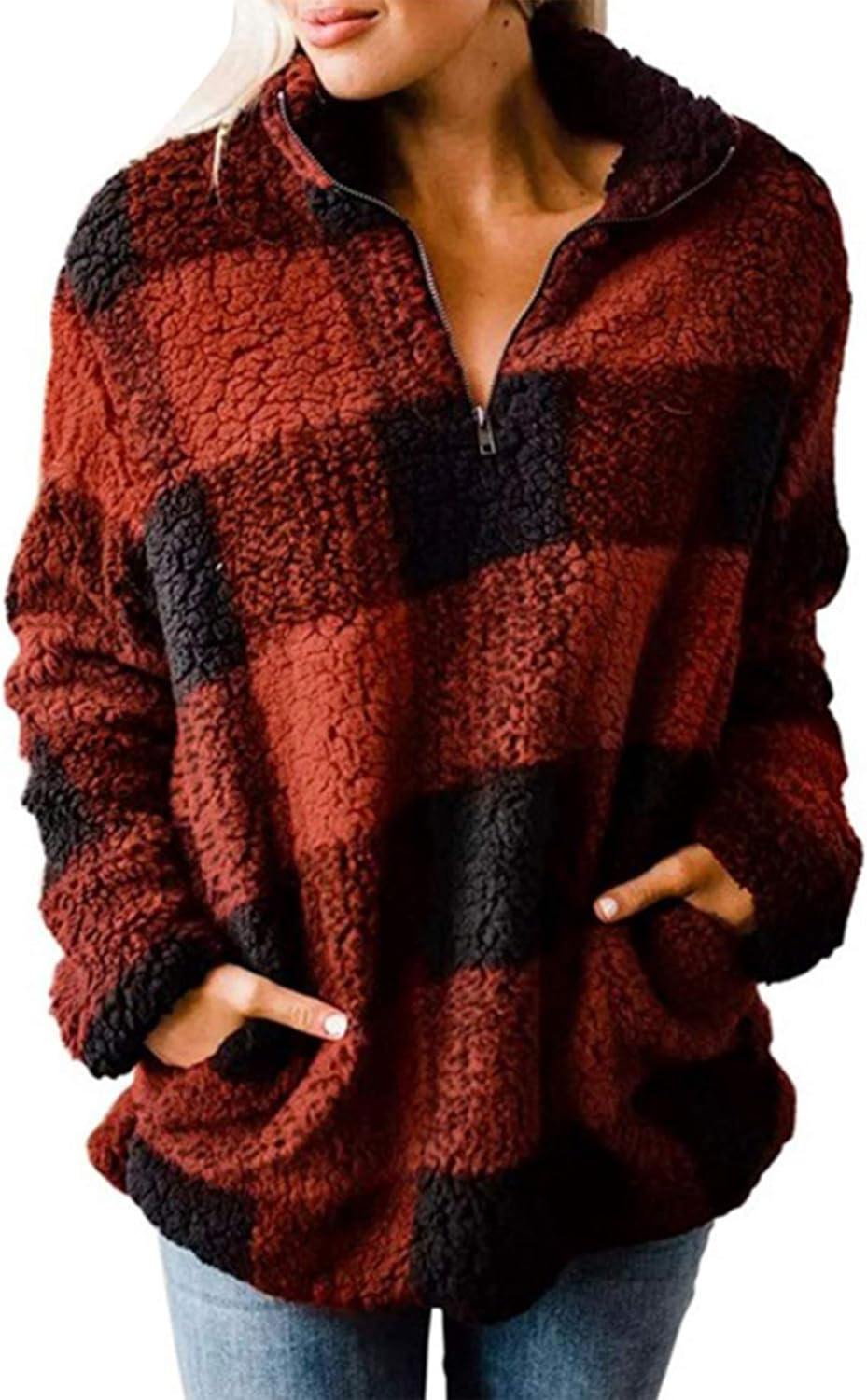 pullover damen kariert