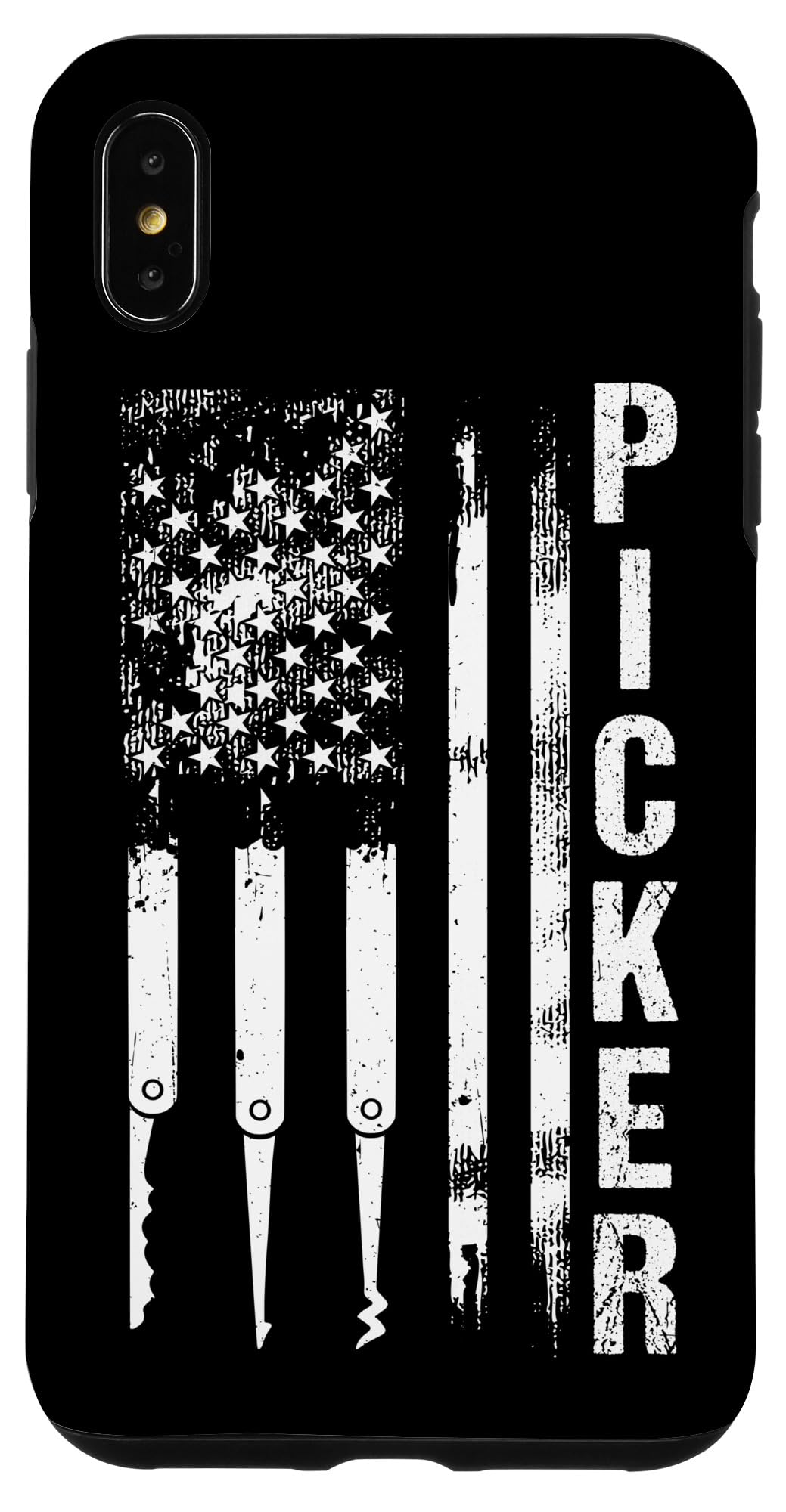 iPhone XS Max PICKER American Flag Patriot Patriotism Locksmith Fan Case