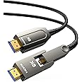 Highwings HDMI to Micro HDMI Cable 30 FT, 8K@60Hz 4K@120HZ One-Way Transmission Fiber Optic HDMI to Micro HDMI Cord HDR Compatible for TV, Computer