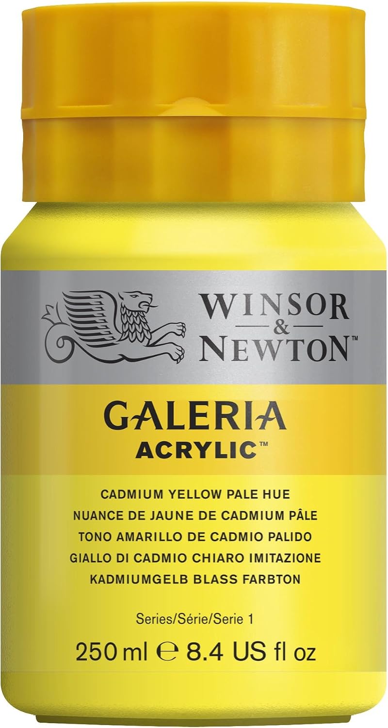 Winsor & Newton Galeria Acrylic 250ml CADMIUM YELLOW PALE, 250 ml (Pack of 1)