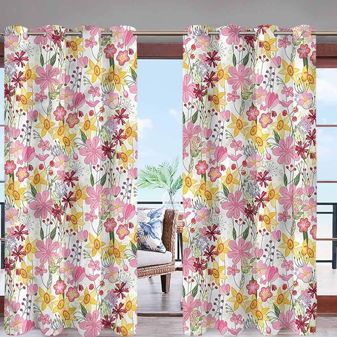 Hiiiman - Par de cortinas opacas con ojales en la parte superior