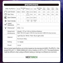 NEXTORCH P83 LED Police Flashlight, High Lumens