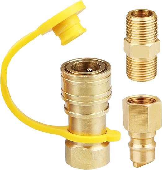 EXCELFU 3/8 Inch Natural Gas Quick Connect Fittings, LP