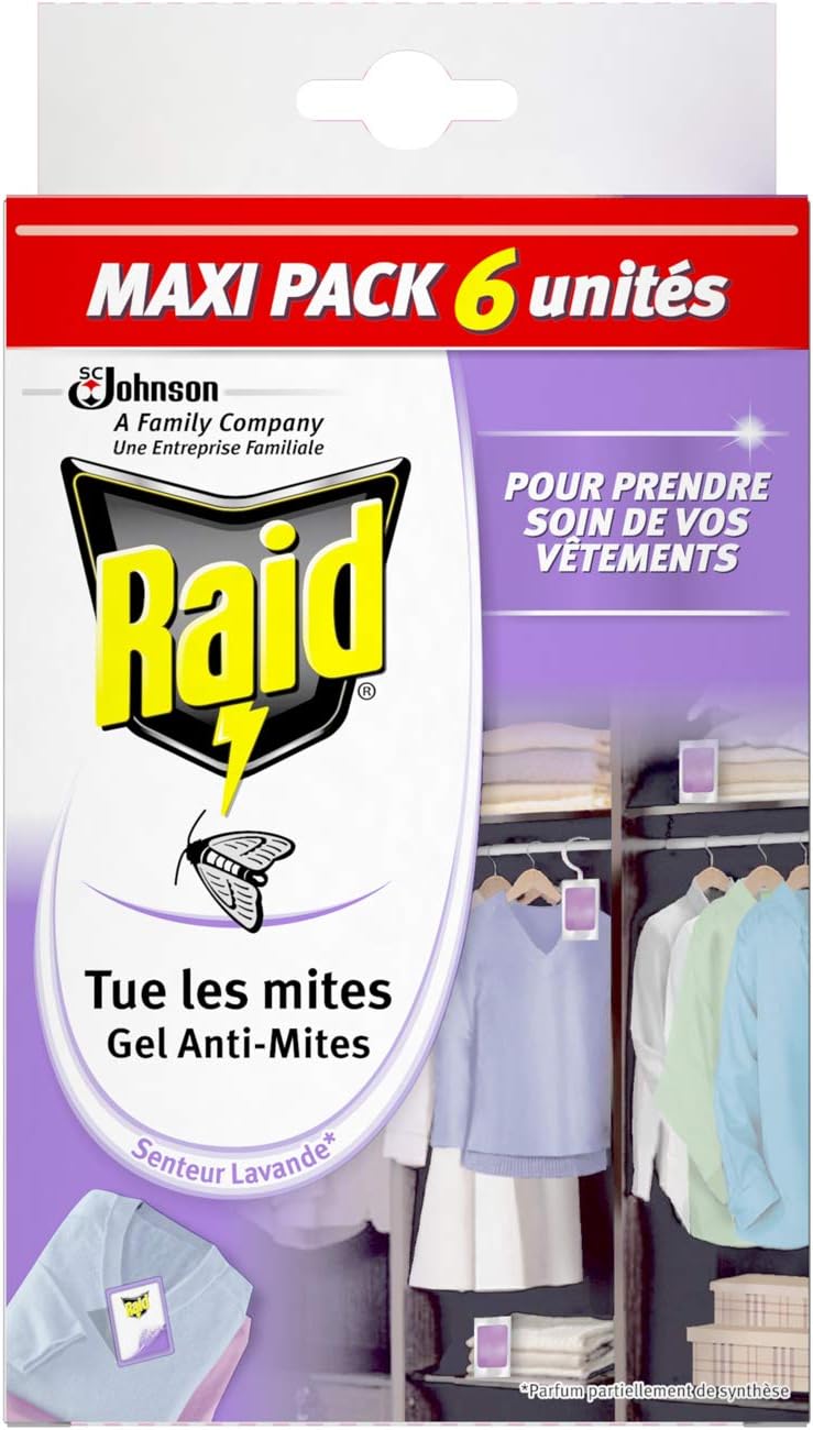 Raid Moth Repellent Gel, Lavender, Maxi Pack, Pack of 6 Amazon.co.uk