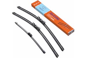 WOWIPER Silicone Windshield Wiper Blades with Rear Wiper Blade for Ford Explorer 2011-2020, All-Season Automotive Replacement Windshield Wipers for My Car - 26"+22"+11" (Set of 3)