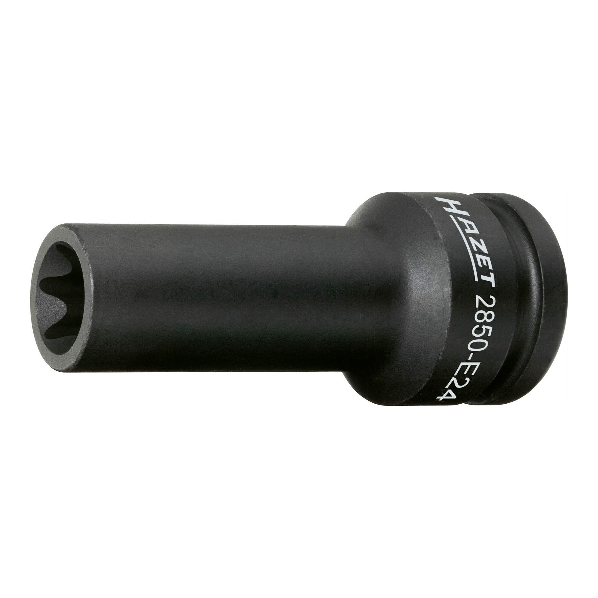 HAZET 2850-E24 110 mm Torx Profile Impact Socket - Phosphatised/Oiled