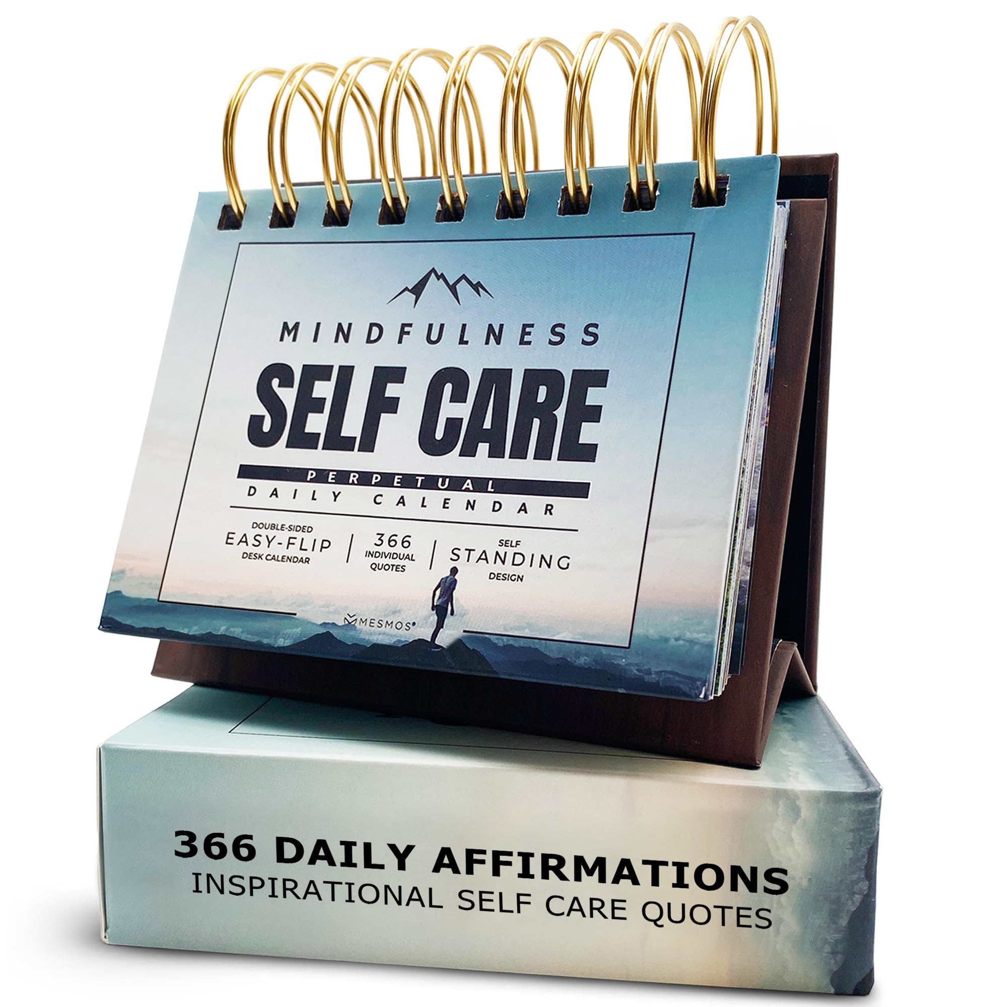 MESMOS 366 Mindfulness Self Care Quotes Daily Motivational Calendar, Inspirational Gifts for Men, Office Decor for Men and Women, Office Gifts Desk Accessories, Stress & Anxiety Relief Items