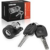 A-Premium Ignition Lock Cylinder with 2 keys Compatible with Volkswagen Vehicles - Jetta, Passat, Golf, GTI, 1.8L 1.9L 2.0L 2.8L 4.0L 4 Cyl 6 Cyl, 2003 2004 2005 2006