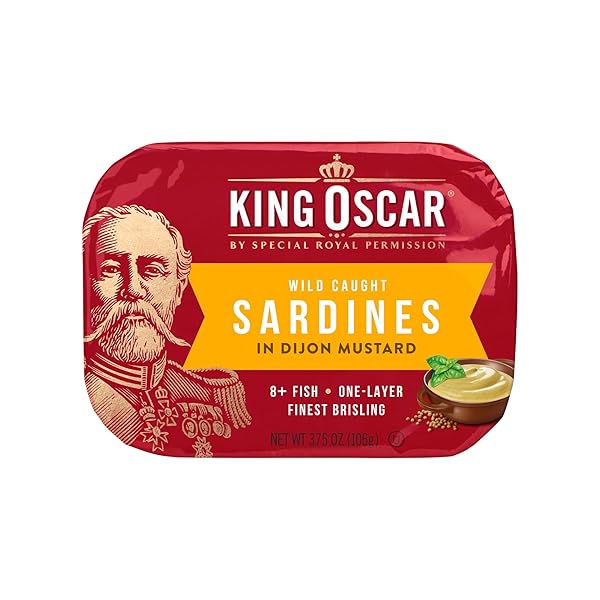 KING OSCAR PREMIUM SARDINES IN DIJON MUSTARD, 3.75...