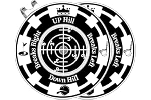 DESELL 2 Pack Black Golf Reader Ball Marker