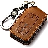 APEKUU Car Key Fob Cover, Soft Full Protection Key Case Shell Compatible with Lexus ES is GS NX LS RX RC 300h 350 200t 250 (A-Brown)