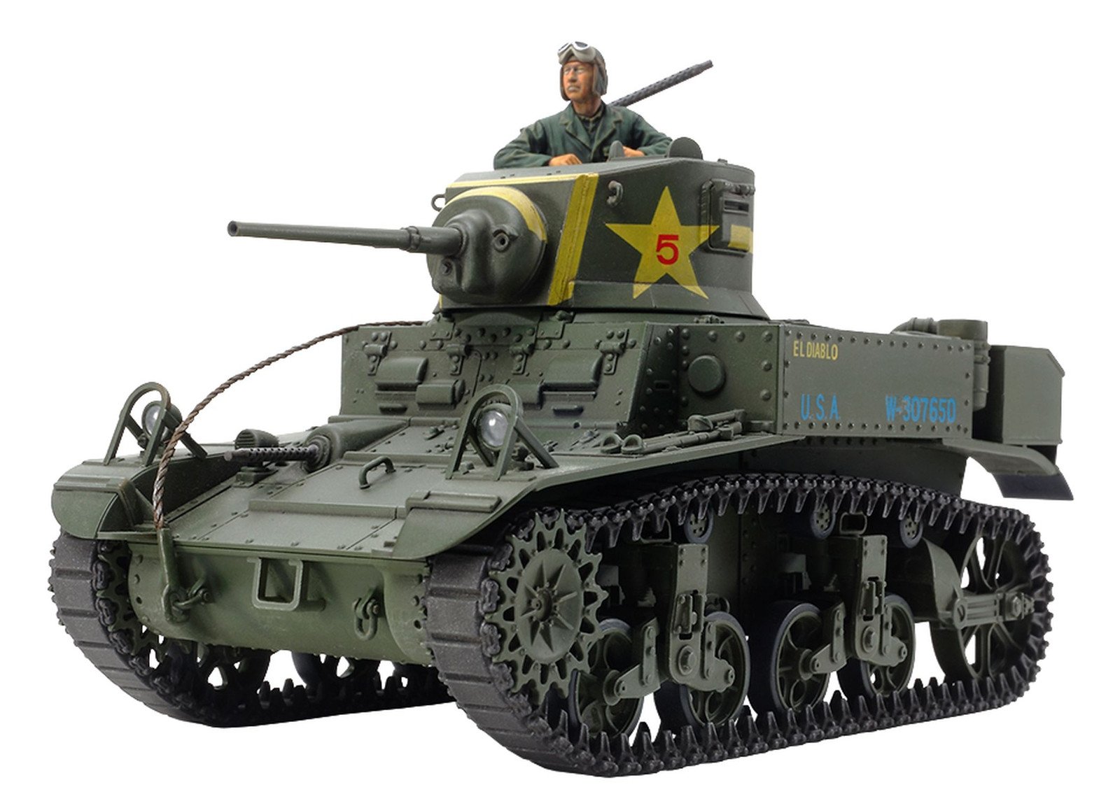 TAMIYA 35360-1:35 US M3 Stuart Late Production, Model Building, Plastic Kit, Hobby, Crafts, Gluing, Model Kit, Model, Assembly, Unpainted