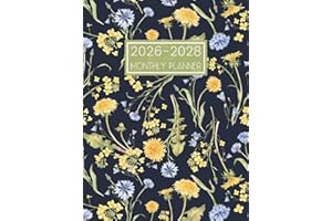 Monthly Planner 2026-2028: Three Years Calendar from January 26 to December 28 - Two Pages per Month || 36 Months Appointment