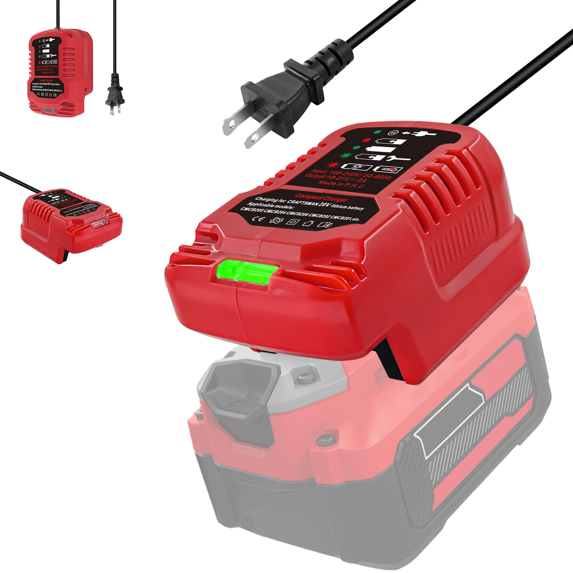 Photo 1 of ?Mini Rapid Charger for Craftsman 20V Battery?20V Battery Charger Replacement for Craftsman V20 Charger Compatible with Craftsman 20V Max Lithium Battery CMCB204 CMCB202 CMCB201 CMCB209 CMCB205