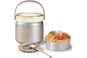 JoiTrs 41 oz Thermo Lunch Box - Wide-Mouth Single-Layer Stainless Steel Thermo, for Hot Meals at Work, Office & Outdoor Picni