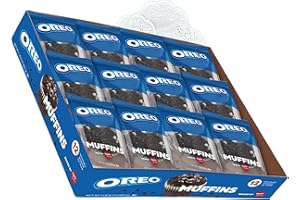 Home Sweet Bundles 12-Pack Fresh Baked Oreo Mini Muffins with Decorative Doilies Gift Set Bundle - Includes 30 Pressed Flower and Rose-Embossed White Doilies (6.5", 8", 9.5" Sizes)