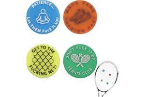4 PCS Tennis Dampener, Tennis Racket Dampener, Tennis Racquet Vibration Dampeners, Spicy Aggressive Reminder to Keep You on Y