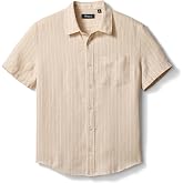 Huckberry Wills Short Sleeve Isles Linen Shirt, Mens Button Down Shirts