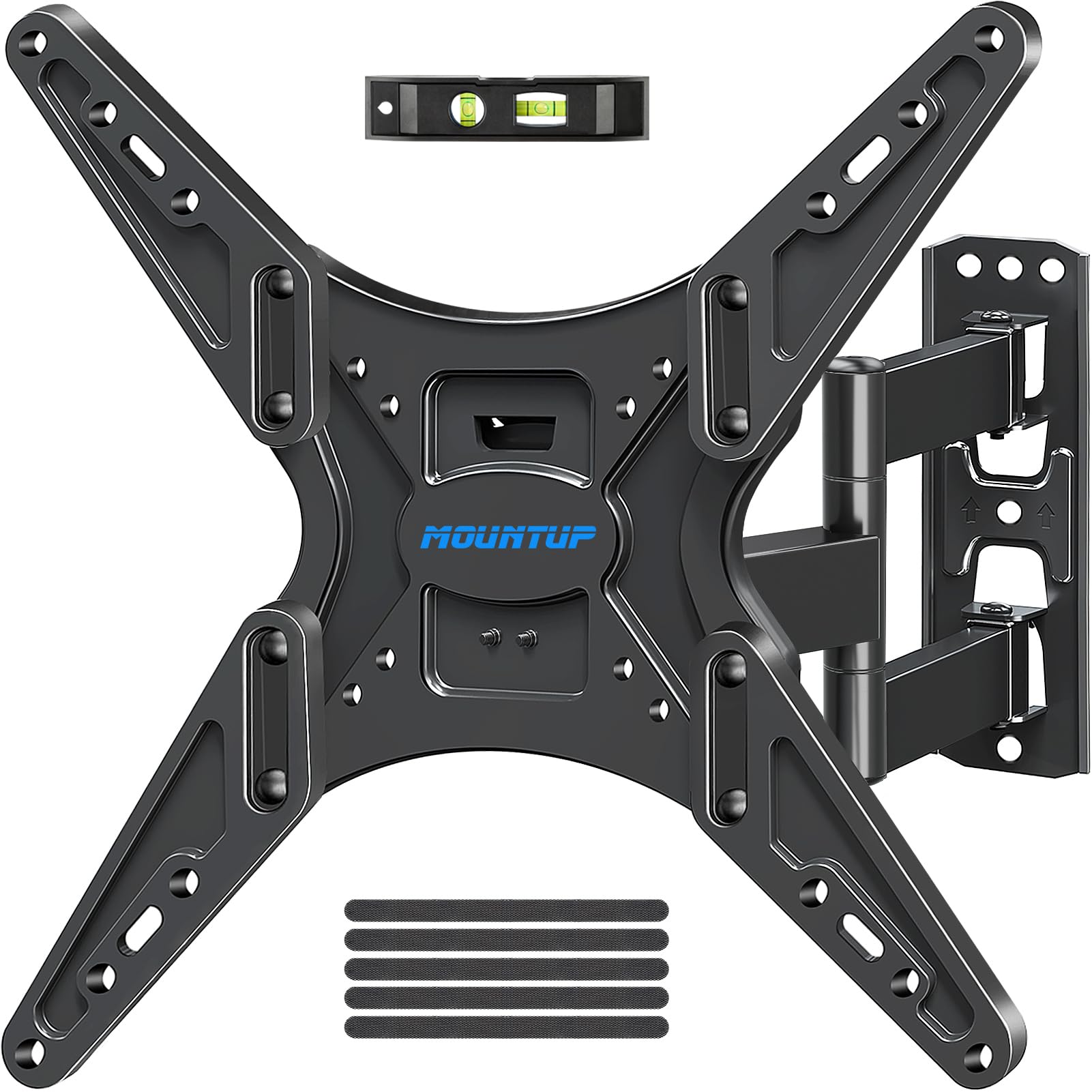 Photo 1 of **INCOMPLETE** MOUNTUP TV Wall Mount Full Motion Tilting TV Mount Bracket for Most 26-55 Inch Flat Curved TVs with Swivels Articulating Arms Max VESA 400X400mm and 88lbs Fits Single Stud MU0014