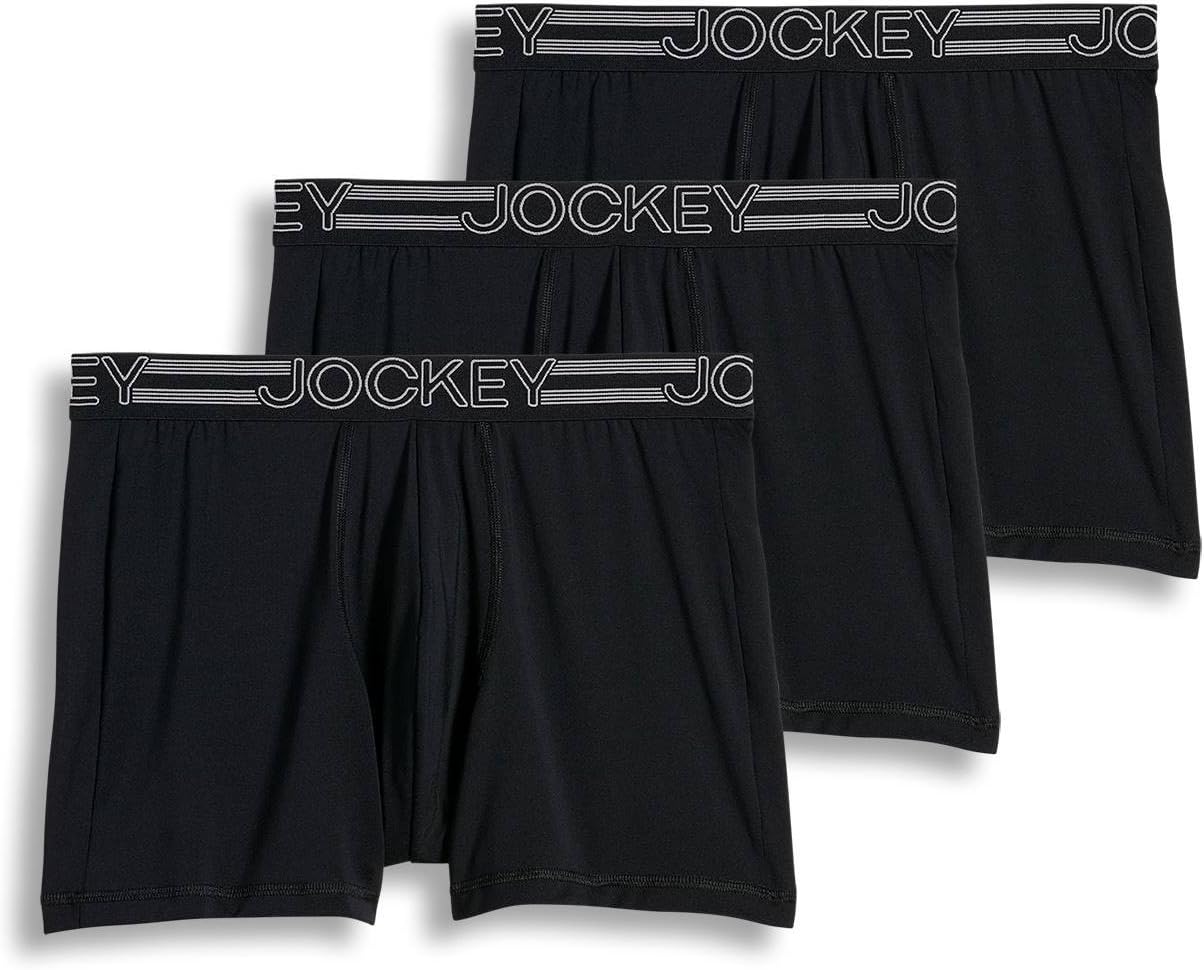 Jockey Men's Underwear Active Microfiber Boxer Brief - 3 Pack