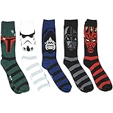 Star Wars Villains Character Faces Crew Socks 5 Pair Pack